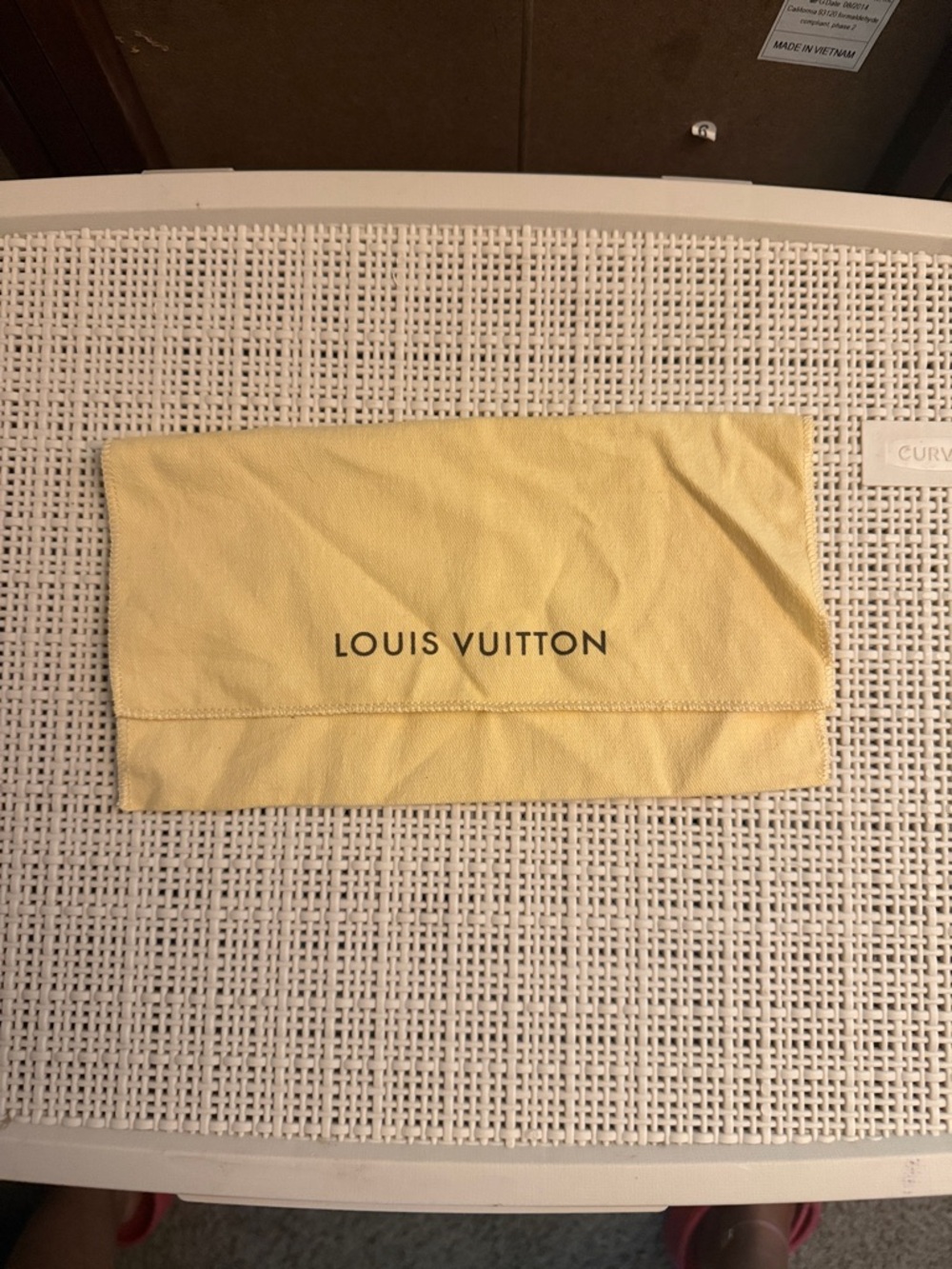 Louis Vuitton Soft Yellow Logo Dust Pouch